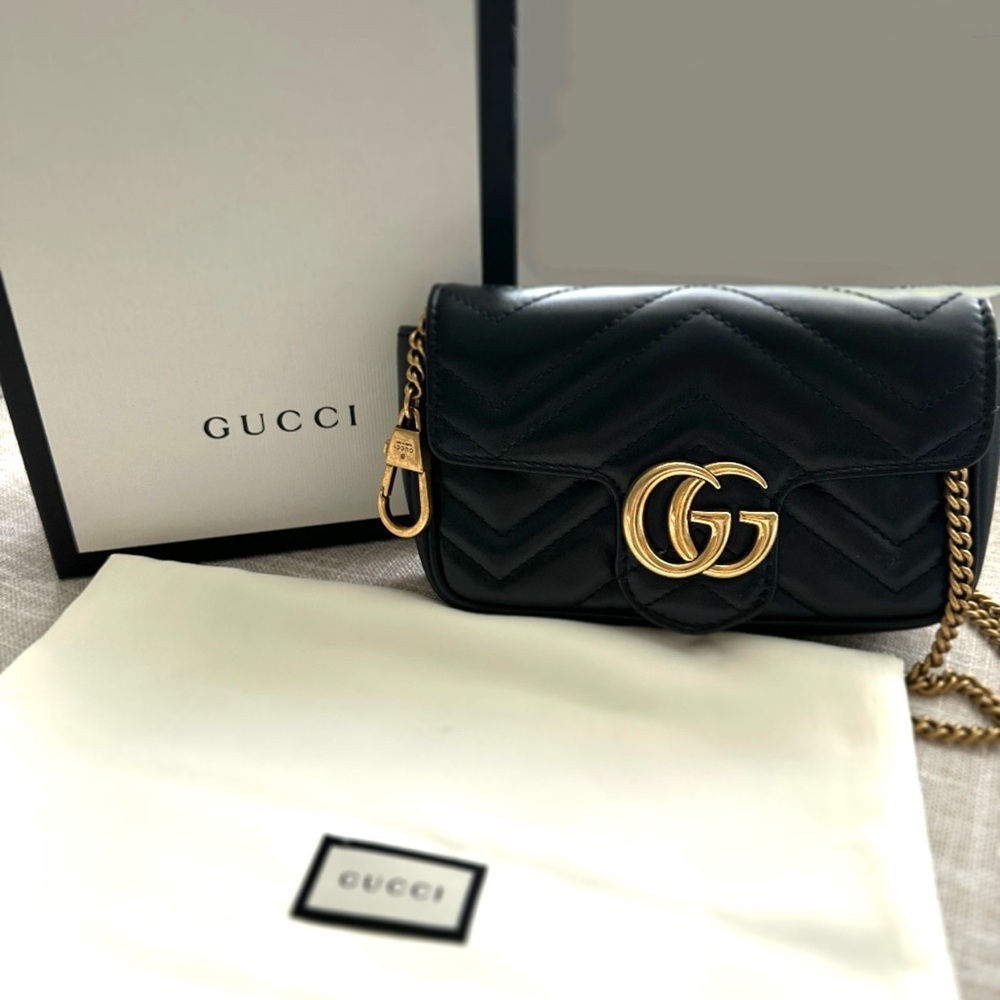 Gucci GG Marmont Flap‎ Bag Matelasse Leather FULL SET 🔥